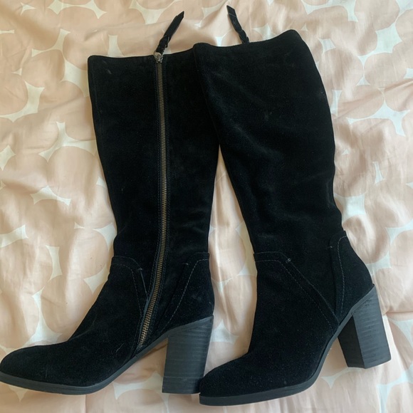 Black Suede Splendid Boots - Picture 1 of 5